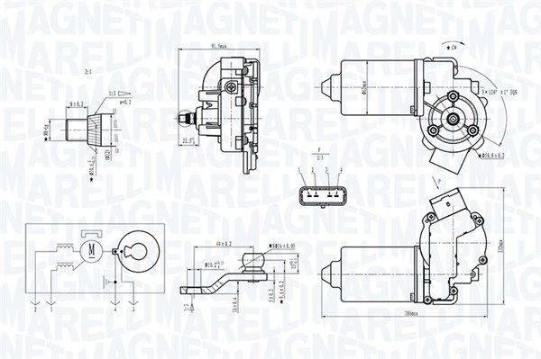 MAGNETI MARELLI Pyyhkijän moottori 064371900010